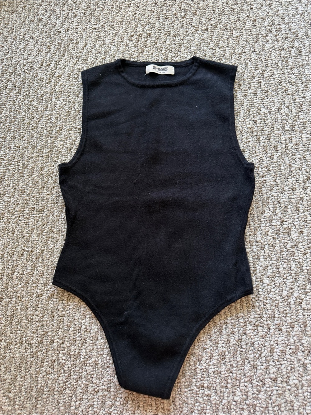 Sleeveless Black Ribbed Bodysuit by & Other Stories